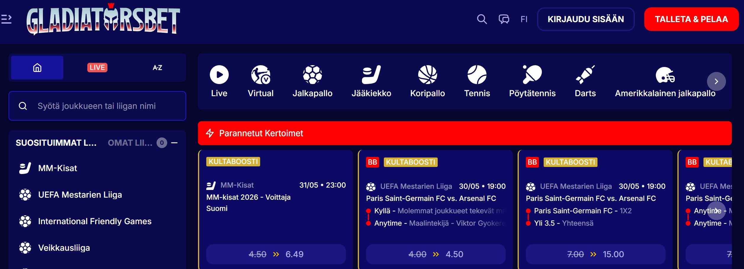 Gladiatorsbet vedonlyönti