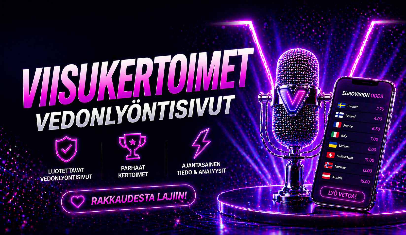 Vedonlyöntisivut Euroviisut