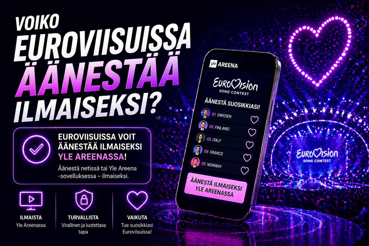 Voiko äänestää ilmaiseksi Euroviisuissa