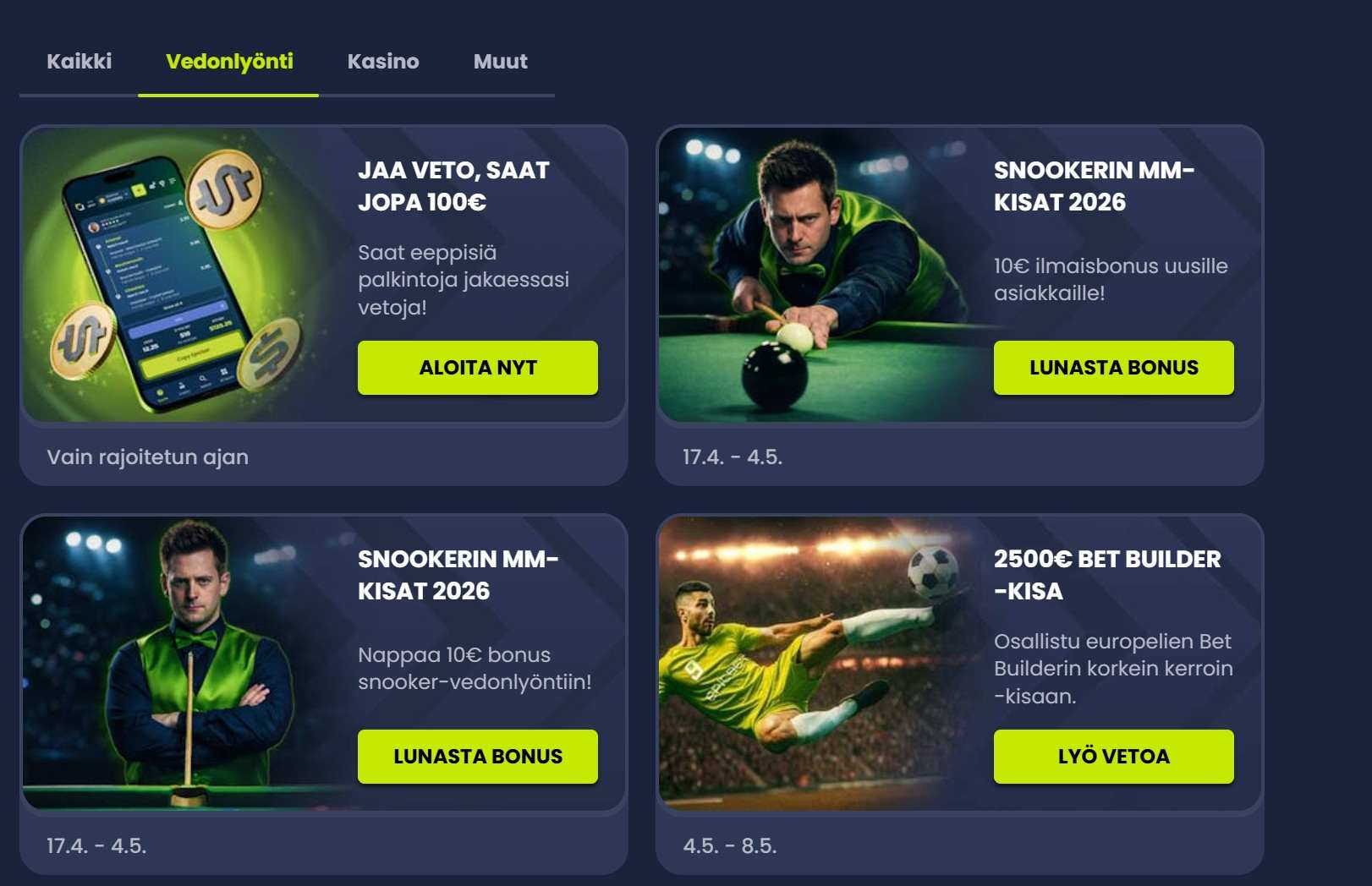Epicbet vedonlyöntibonus