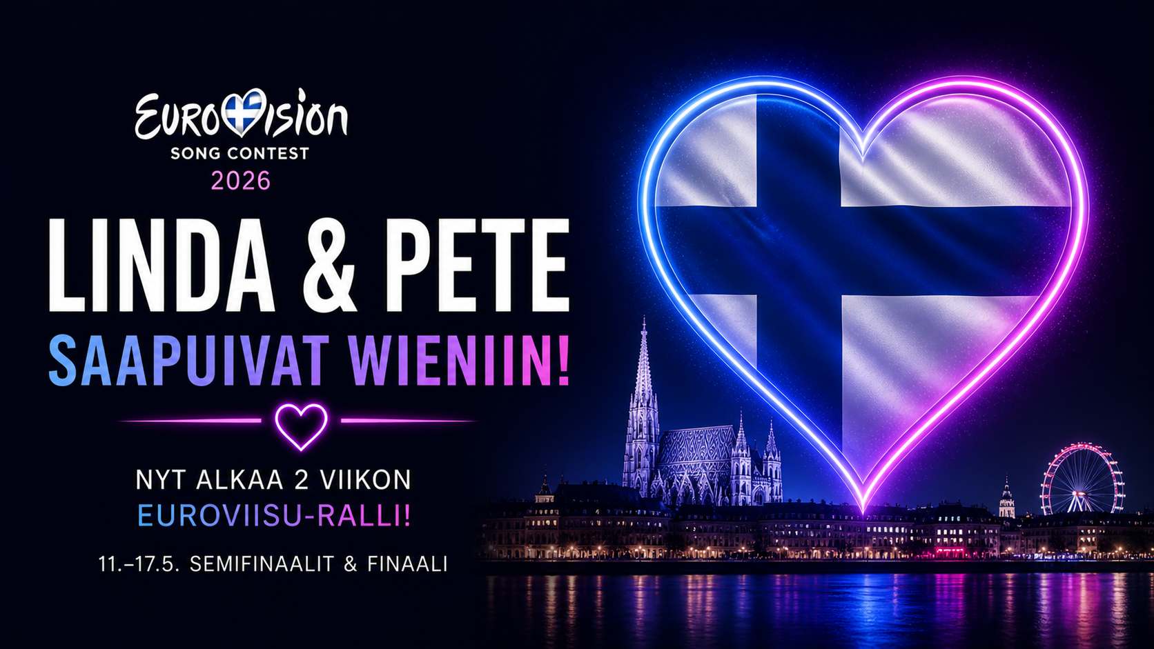 Linda ja Pete saapuivat Wieniin