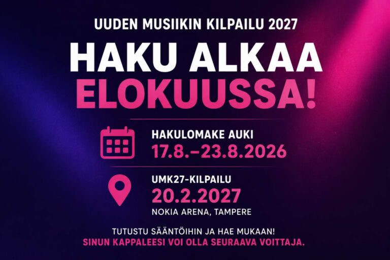 UMK-27 haku alkaa elokuussa